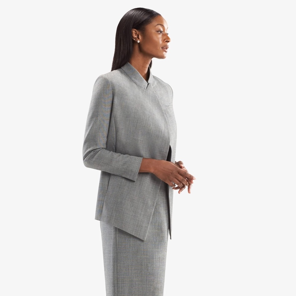 M.M.LaFleur Oliver Jacket in Grey / New $365 Open-Front Blazer